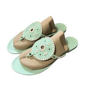 Jack Rogers Georgica Mint Green Jelly Sandals Size 10